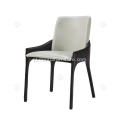 Włoskie minimalistyczne białe i czarne skórzane krzesła do argania
